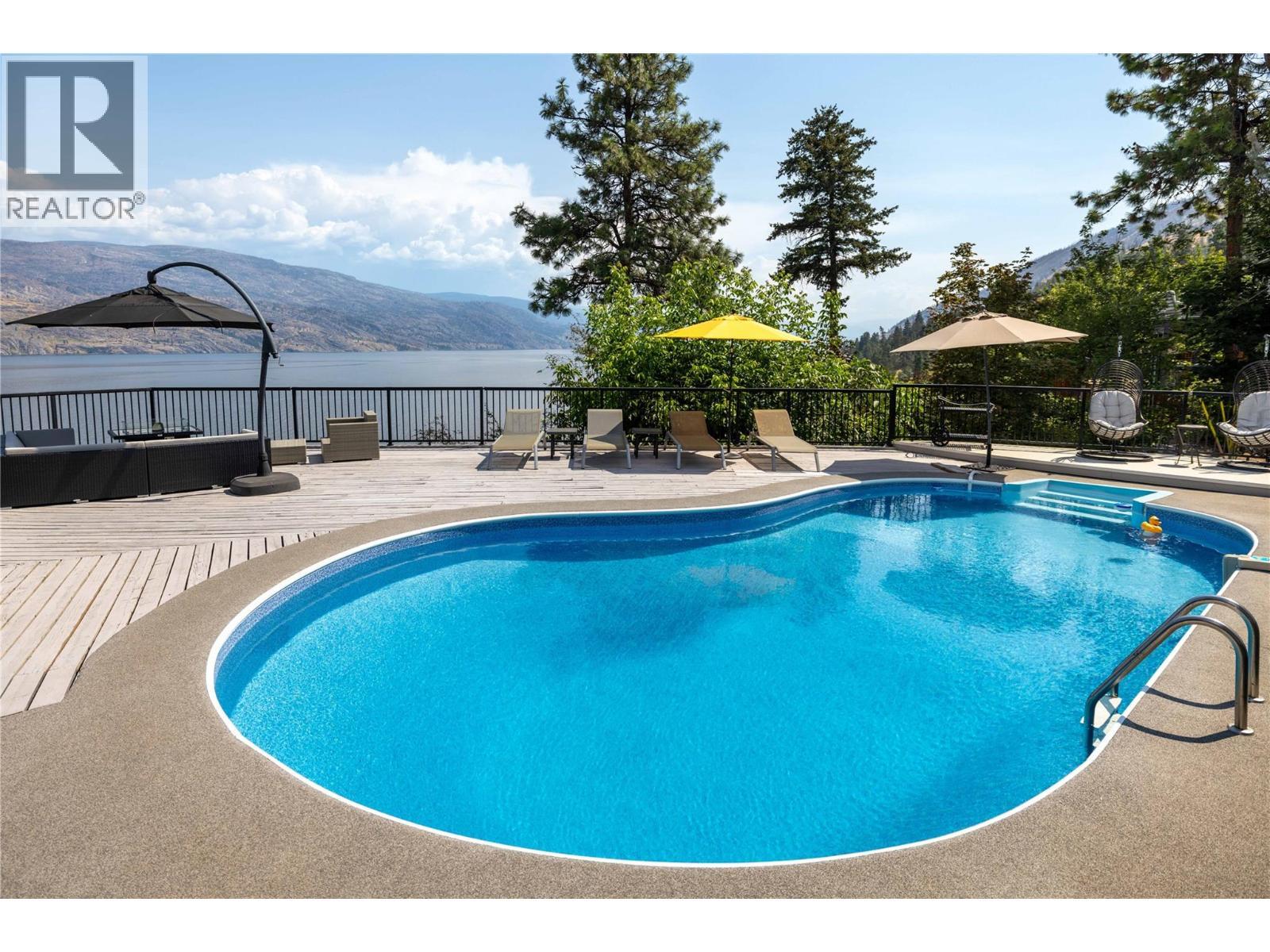 7192 Brent Road, Peachland, BC - Outdoor With In Ground Pool With Backyard