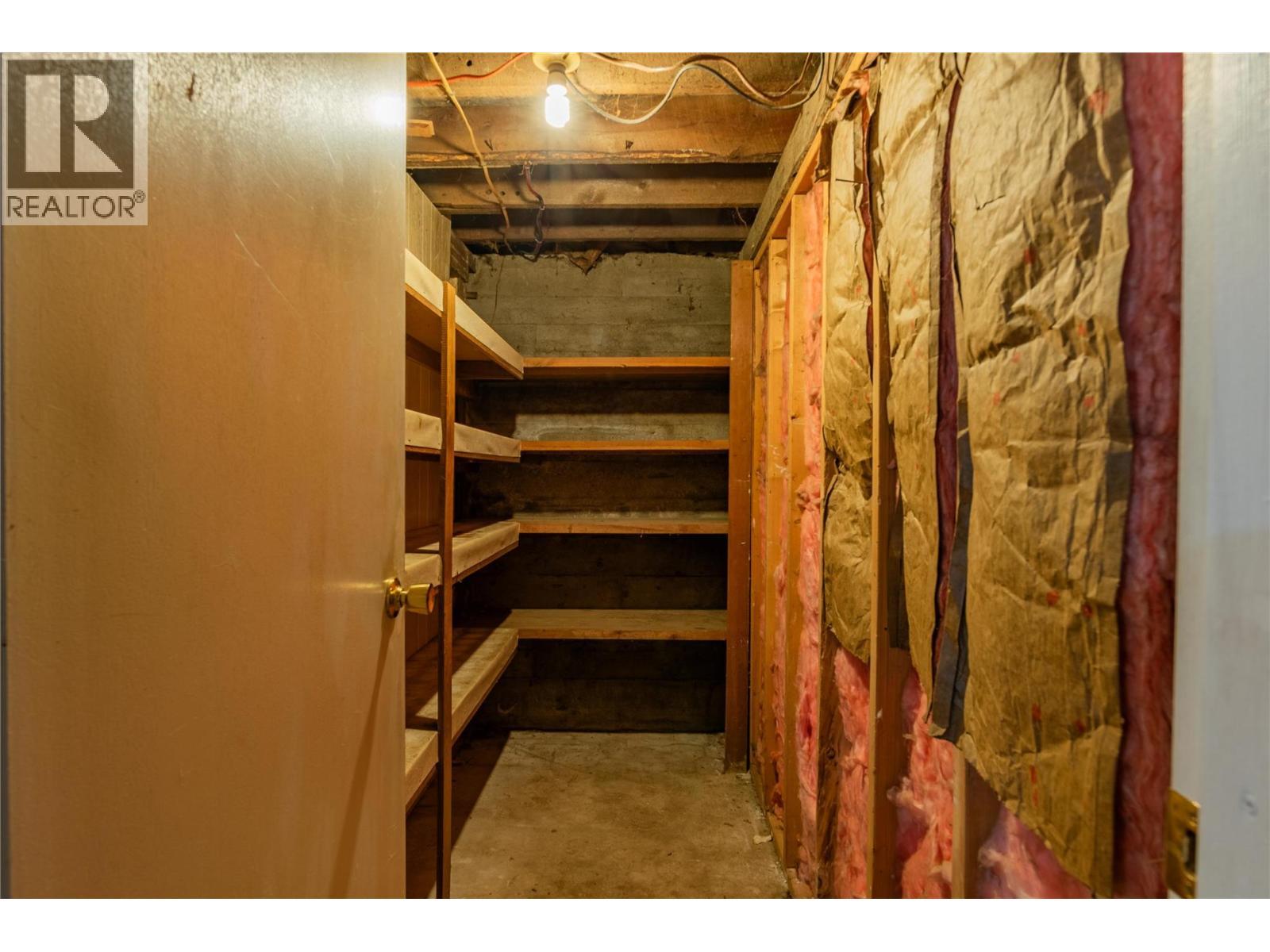 Cold storage cellar in the basement of the brown house. - 2697 Osachoff Road, South Slocan, BC - Indoor
