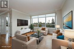 Virtually staged living room -
