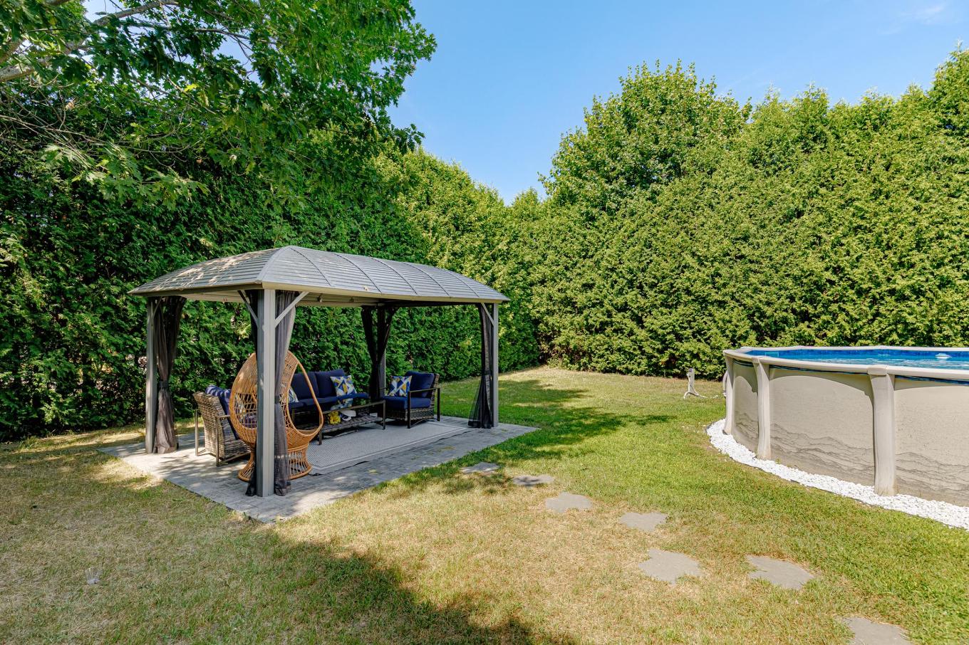 Back facade - 1018 Rue Marcel, Saint-Jérôme, QC - Outdoor With Above Ground Pool With Backyard