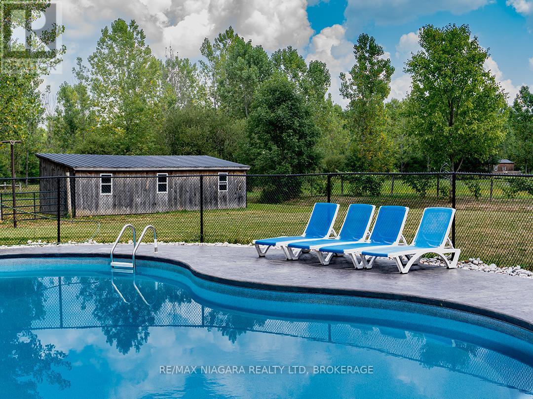 3481 Troup Road, Port Colborne (Bethel), ON - Outdoor With In Ground Pool With Backyard