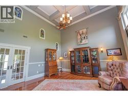 Library with in-laid stained glass features -