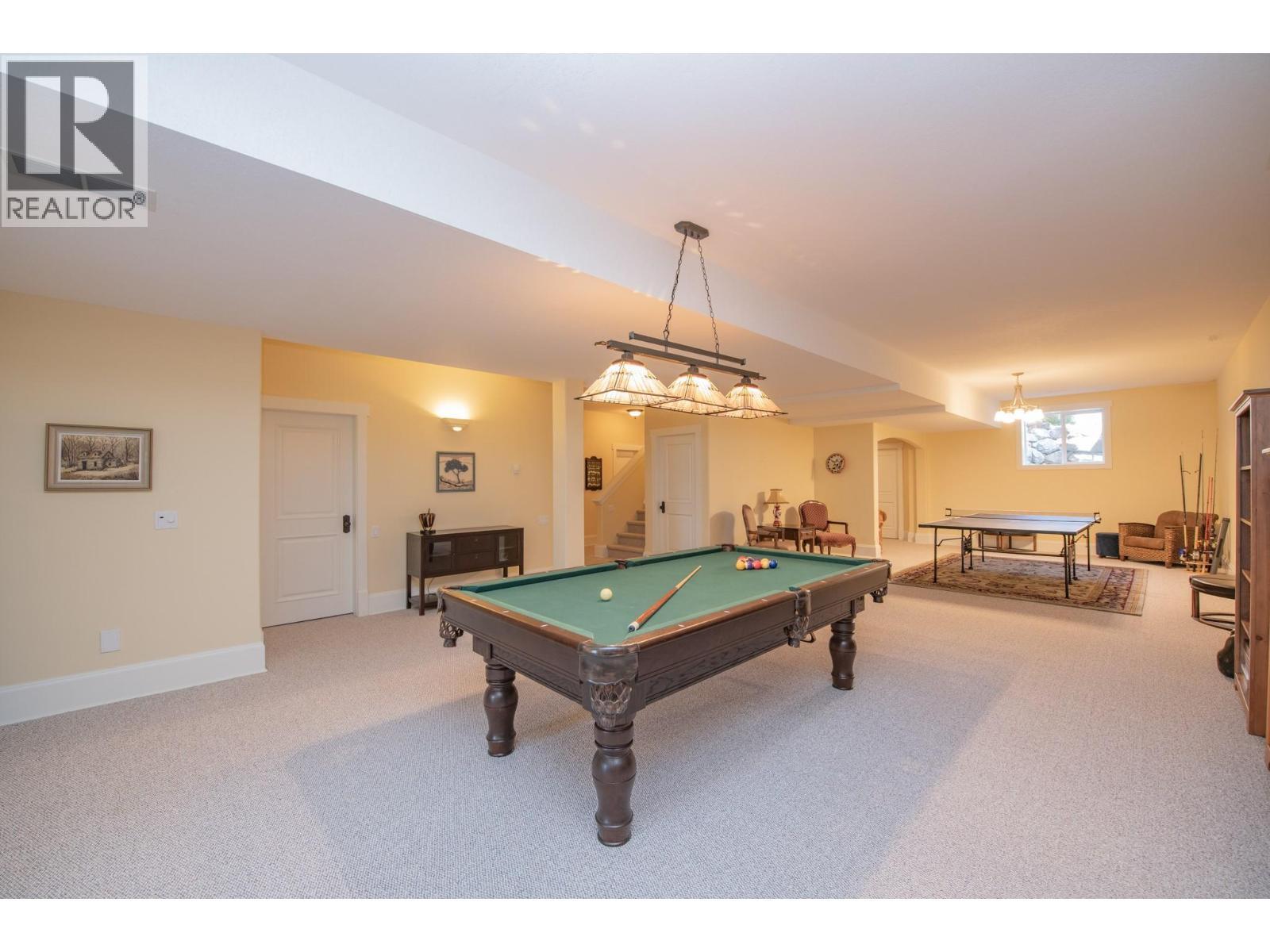 Large Games Room - basement - 8163 Old Kamloops Road, Vernon, BC - Indoor Photo Showing Other Room