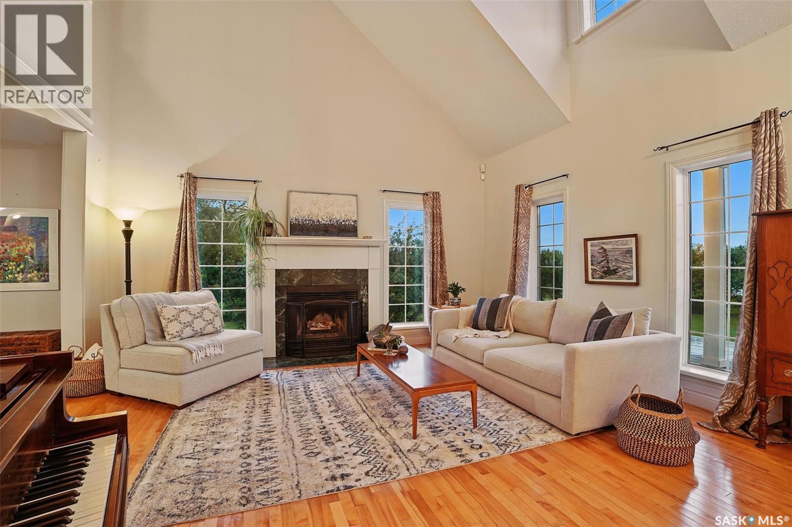Mackenzie Dyck Acreage, Laird Rm No. 404, SK - Indoor Photo Showing Living Room With Fireplace