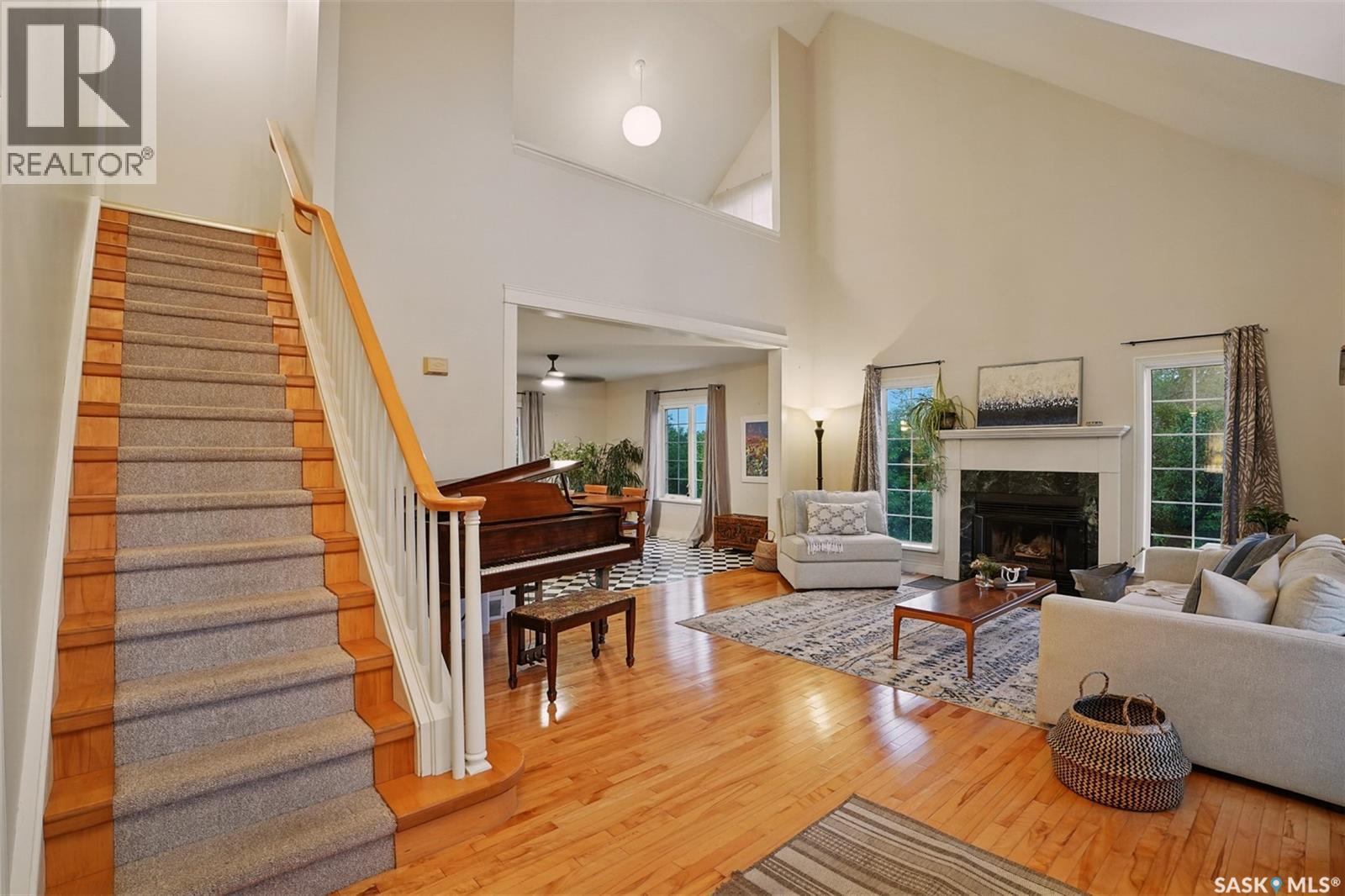 Mackenzie Dyck Acreage, Laird Rm No. 404, SK - Indoor Photo Showing Living Room With Fireplace