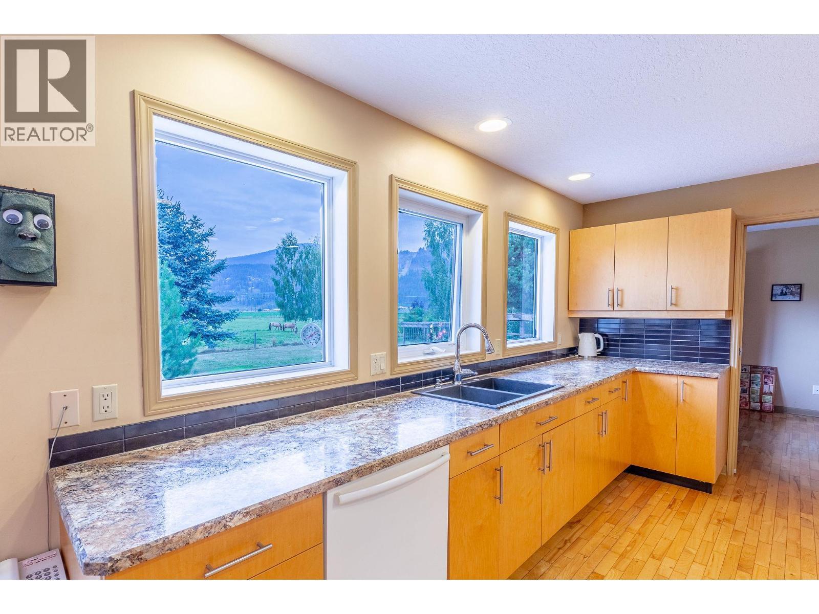 710 Indian Road, Creston, BC - Indoor Photo Showing Kitchen With Double Sink