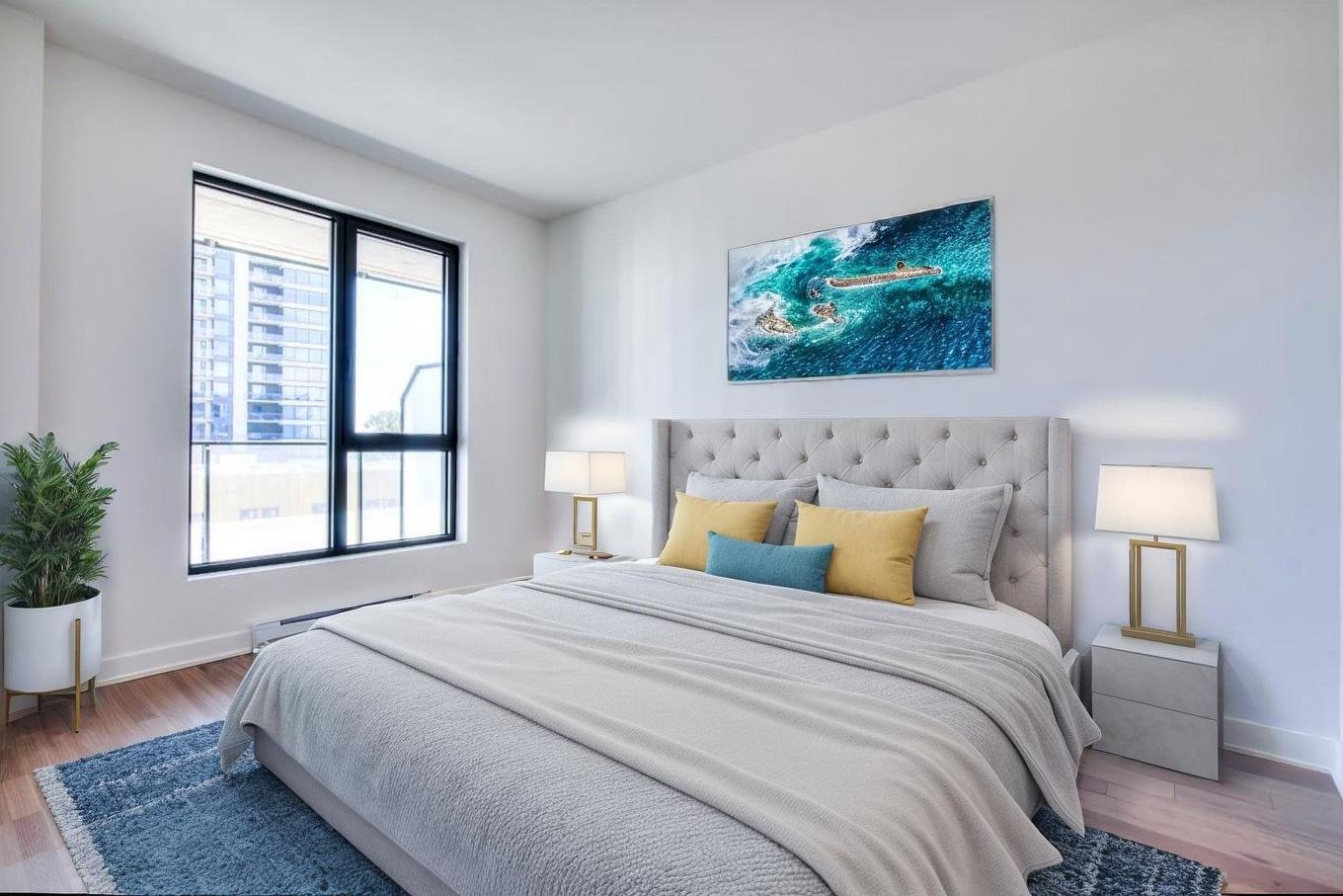 Primary bedroom - 424-201 Rue Jacques-Le Ber, Montréal (Verdun/Île-Des-Soeurs), QC - Indoor Photo Showing Bedroom