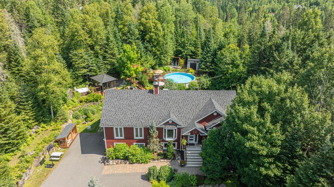 Aerial photo - 1566 Rue Monette, Val-David, QC - Outdoor With In Ground Pool
