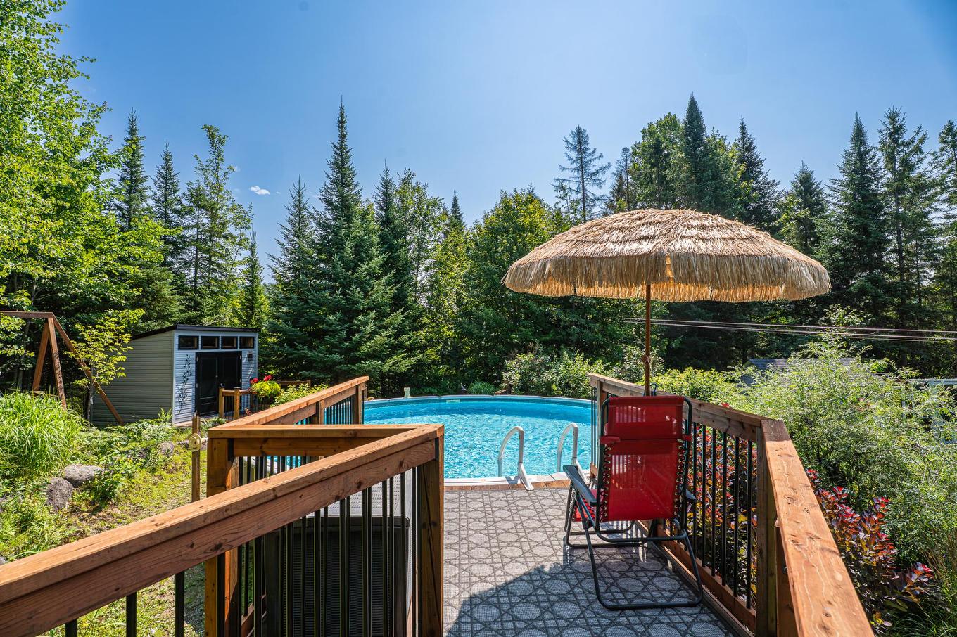 Pool - 1566 Rue Monette, Val-David, QC - Outdoor With In Ground Pool With Backyard