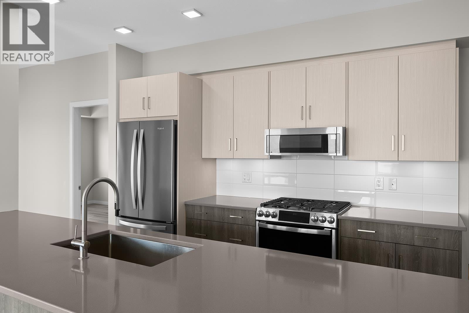 2301 Carrington Road Unit# 219, West Kelowna, BC - Indoor Photo Showing Kitchen With Stainless Steel Kitchen With Upgraded Kitchen