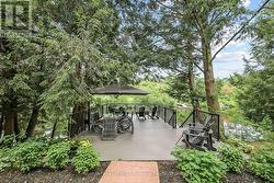 beautiful, spacious sundeck overlooking the river -