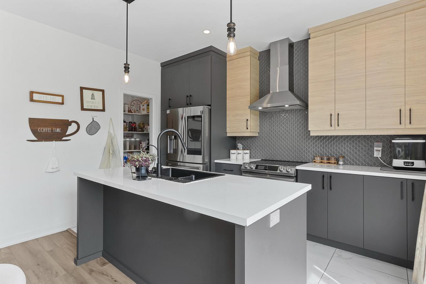 Kitchen - 45 Rue Du Quai, Saint-Louis-De-Gonzague, QC - Indoor Photo Showing Kitchen With Double Sink With Upgraded Kitchen