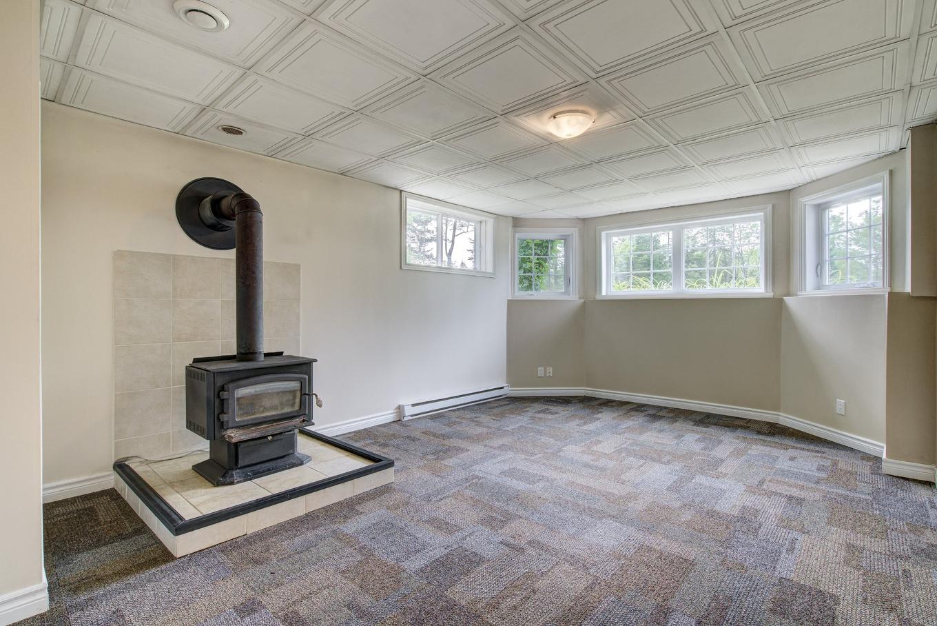Basement - 159 Ch. Scott, Gore, QC - Indoor Photo Showing Other Room With Fireplace