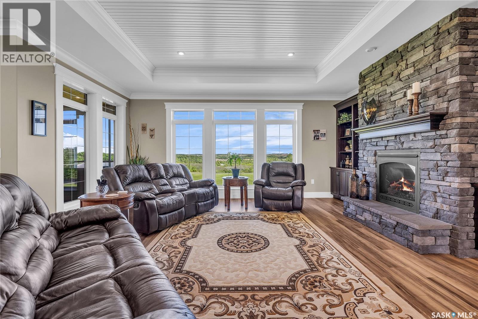 Scholl Acreage, Battle River Rm No. 438, SK - Indoor Photo Showing Living Room With Fireplace