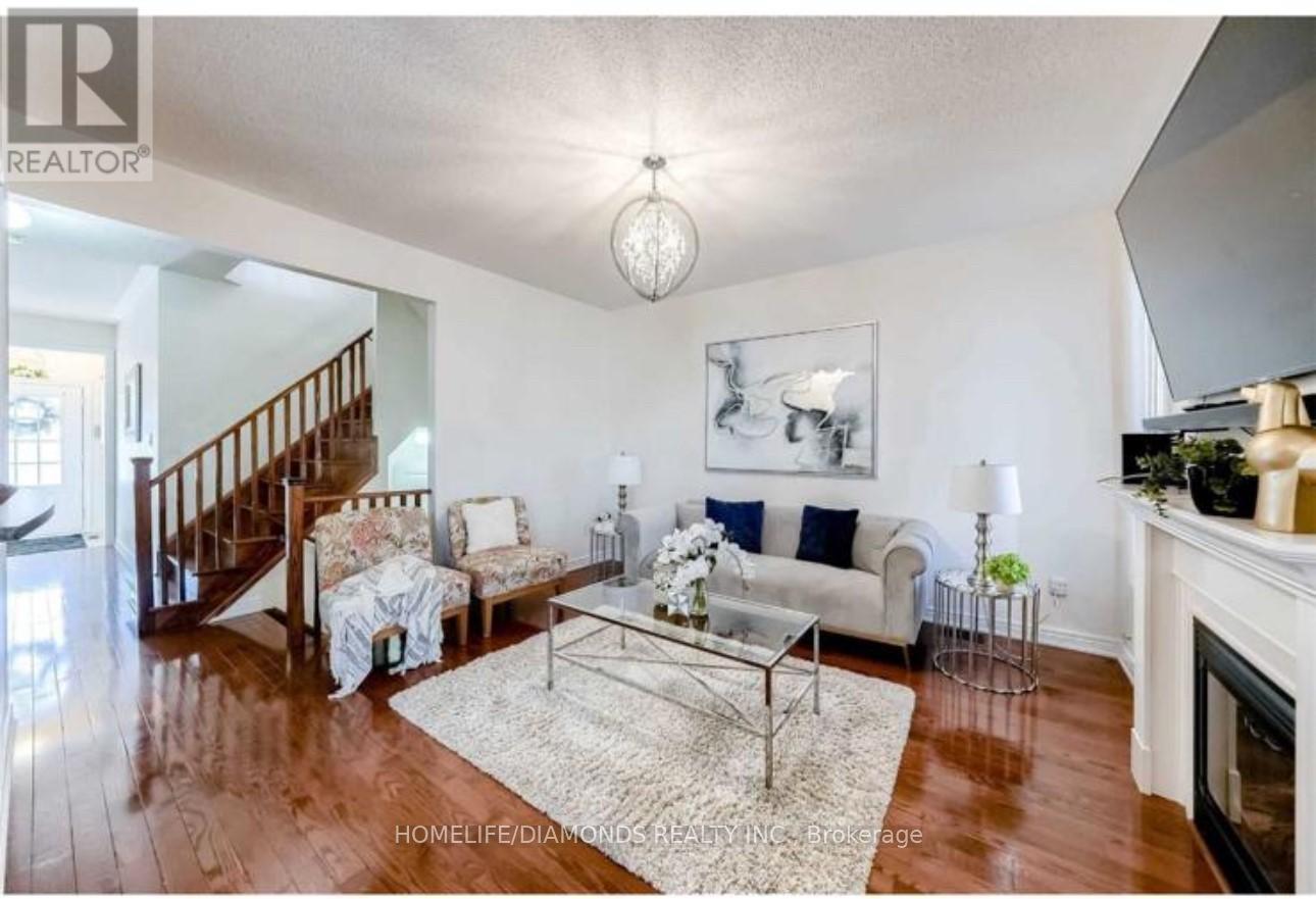 35 Fishing Crescent, Brampton, ON - Indoor Photo Showing Living Room With Fireplace