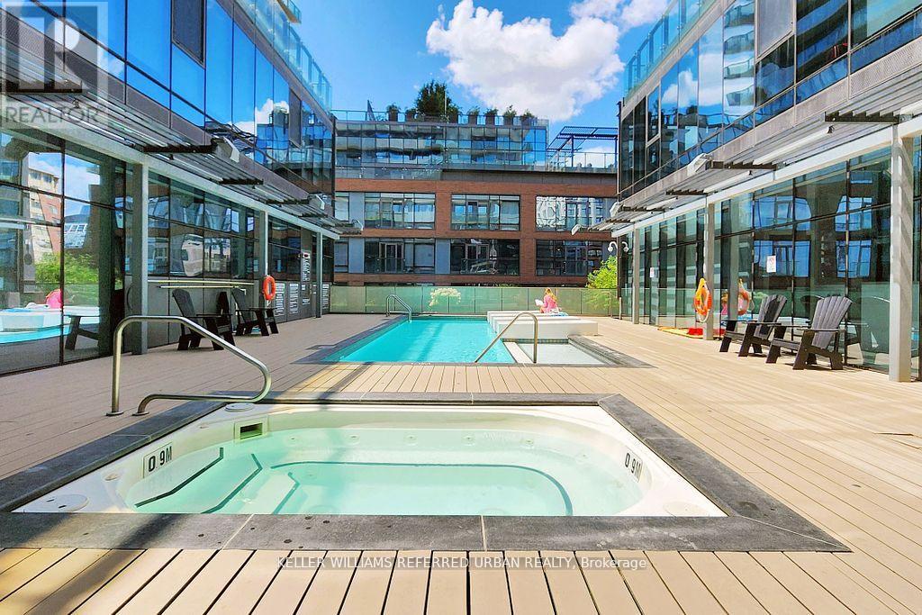 604 - 390 Cherry Street, Toronto, ON - Outdoor With In Ground Pool