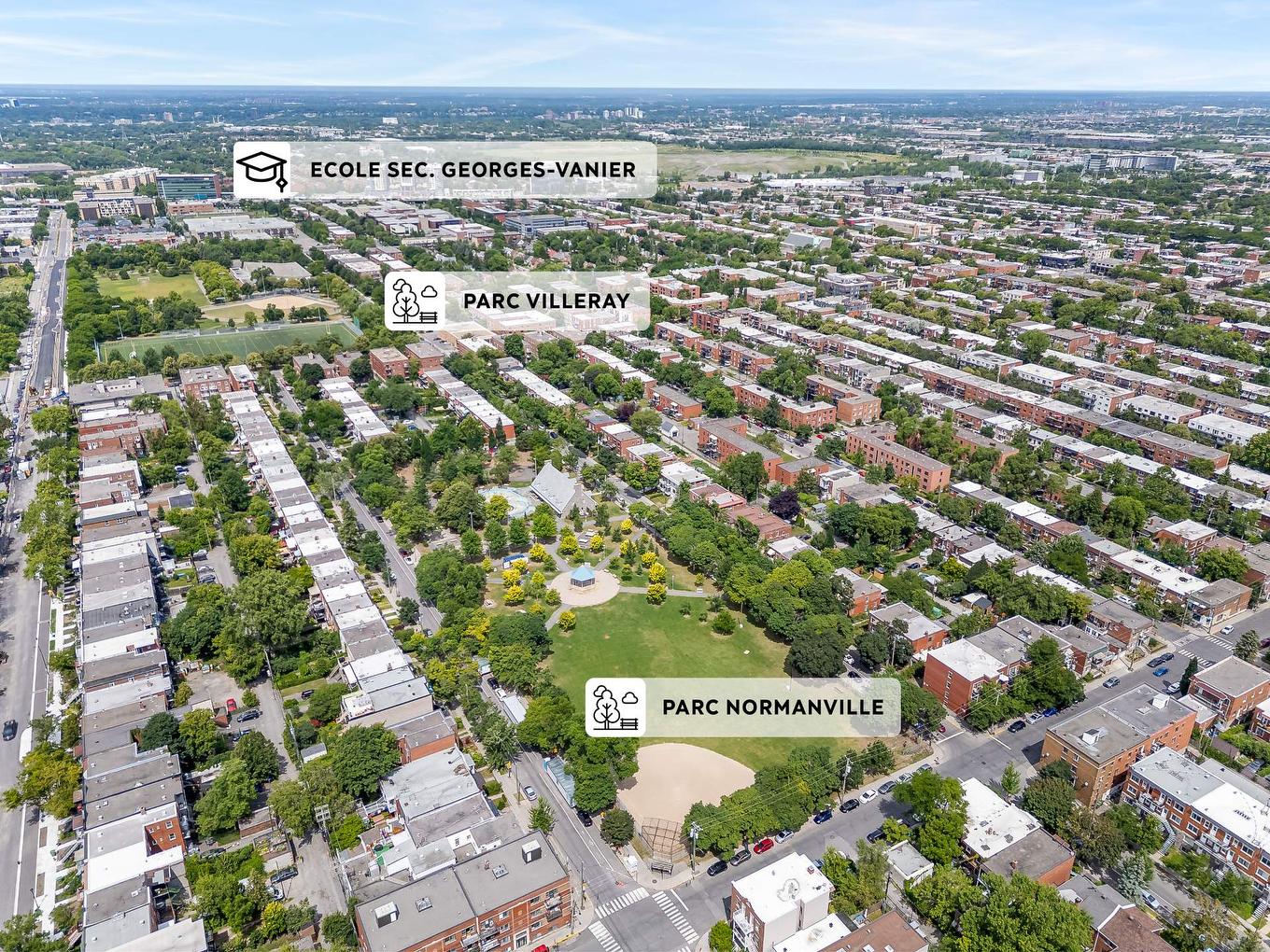 Photo aérienne - 7332 Av. Christophe-Colomb, Montréal (Villeray/Saint-Michel/Parc-Extension), QC - Outdoor With View