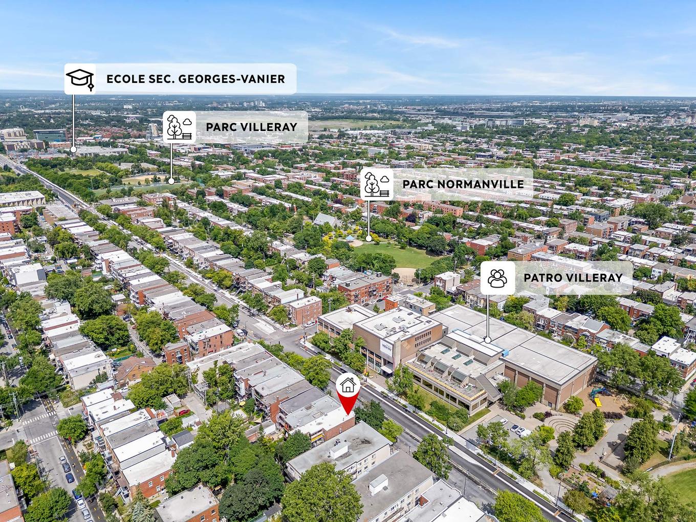 Photo aérienne - 7332 Av. Christophe-Colomb, Montréal (Villeray/Saint-Michel/Parc-Extension), QC - Outdoor With View