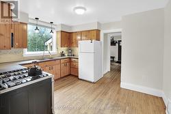 Kitchen window looking out to yard -