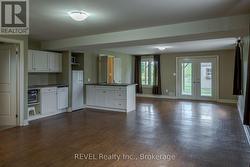 Lower level kitchen, living, dining -