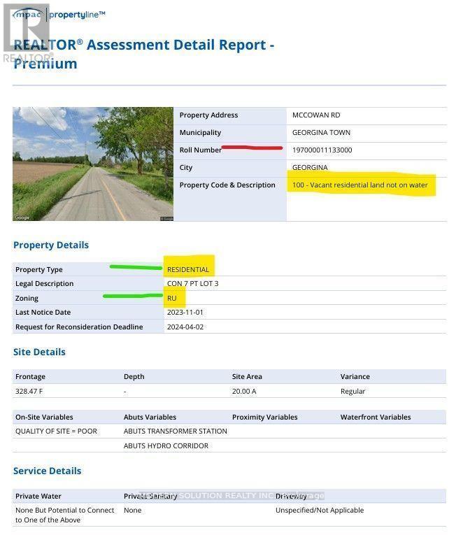 Con 7 Pt Lot 3- Mccowan Rd, Georgina, ON