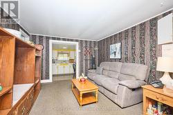 Living room flowing into the kitchen -