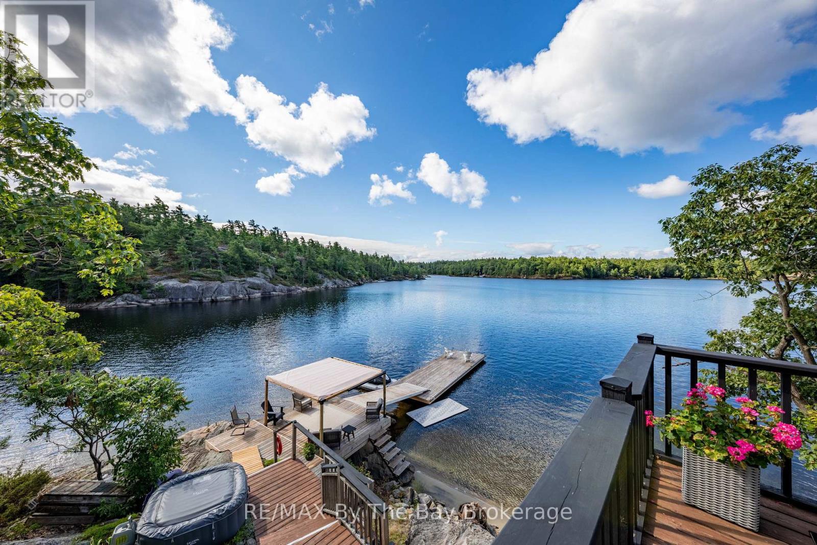 18588 Georgian Bay Shore, Georgian Bay (Gibson), ON - Outdoor With Body Of Water With Deck Patio Veranda With View