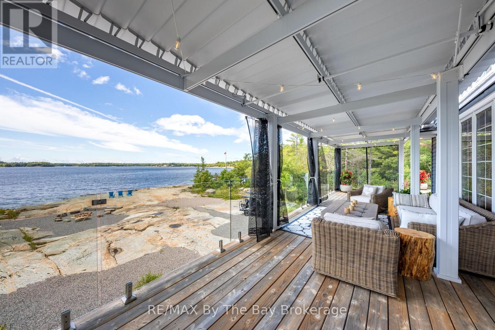 19980 Georgian Bay Shore, Georgian Bay (Gibson), ON - Outdoor With Body Of Water With Deck Patio Veranda With Exterior