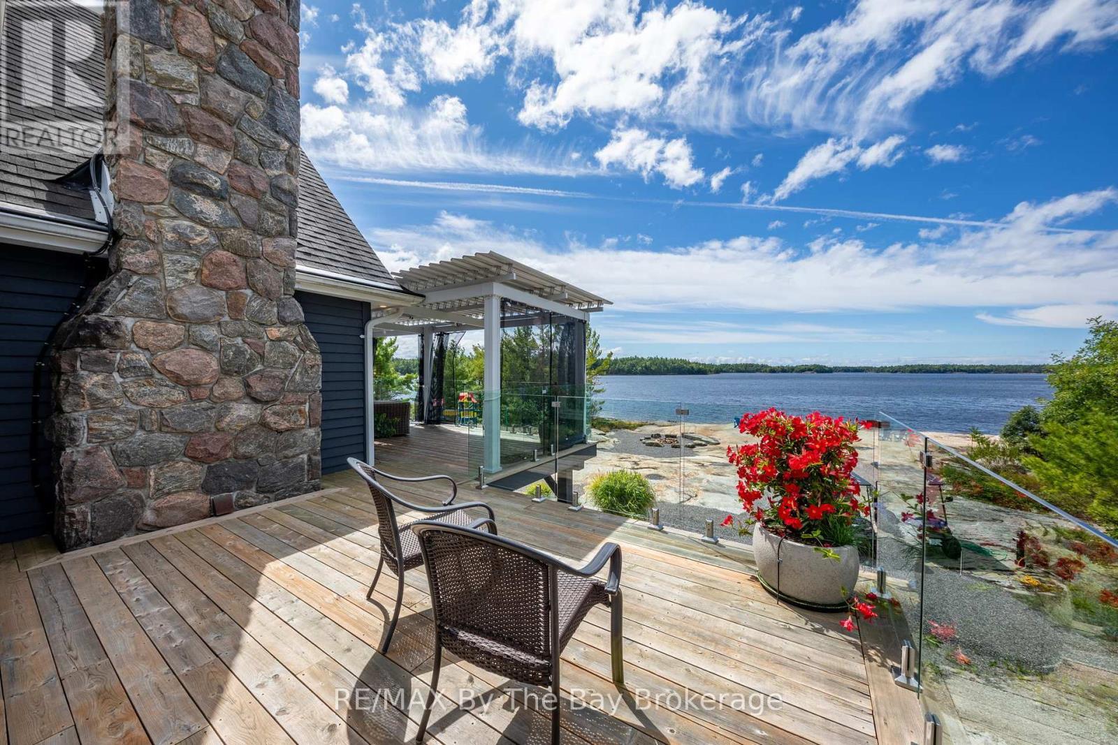 19980 Georgian Bay Shore, Georgian Bay (Gibson), ON - Outdoor With Body Of Water With Deck Patio Veranda With View