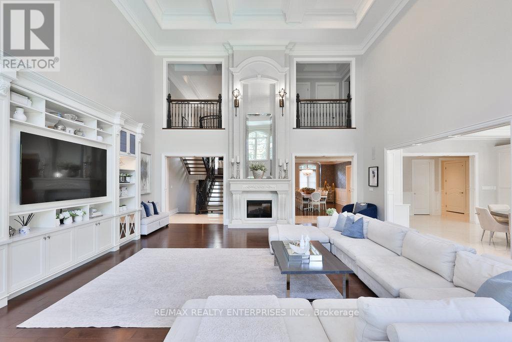 1459 Stavebank Road, Mississauga, ON - Indoor Photo Showing Living Room With Fireplace