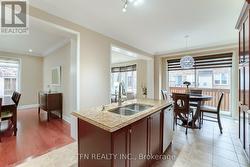 Kitchen Island Overlooking Dining Room & Breakfast -