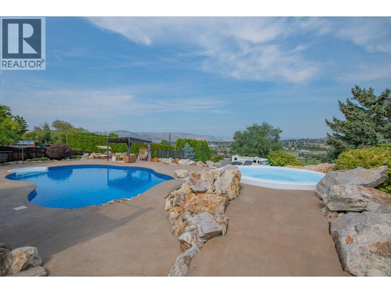 161 Cranberry Lane, Vernon, BC - Outdoor With In Ground Pool With View