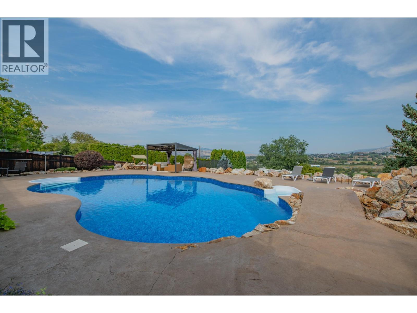 161 Cranberry Lane, Vernon, BC - Outdoor With In Ground Pool With View