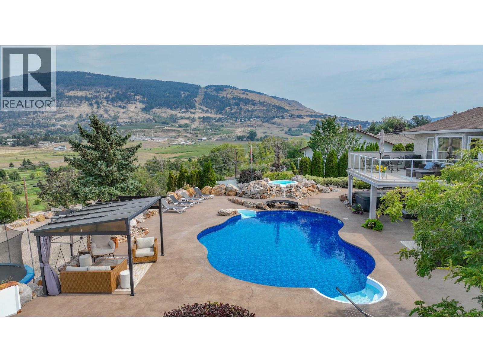 161 Cranberry Lane, Vernon, BC - Outdoor With In Ground Pool With View