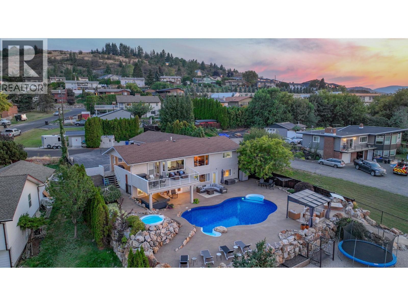 RV parking, fully useable lot - 161 Cranberry Lane, Vernon, BC - Outdoor With In Ground Pool With View