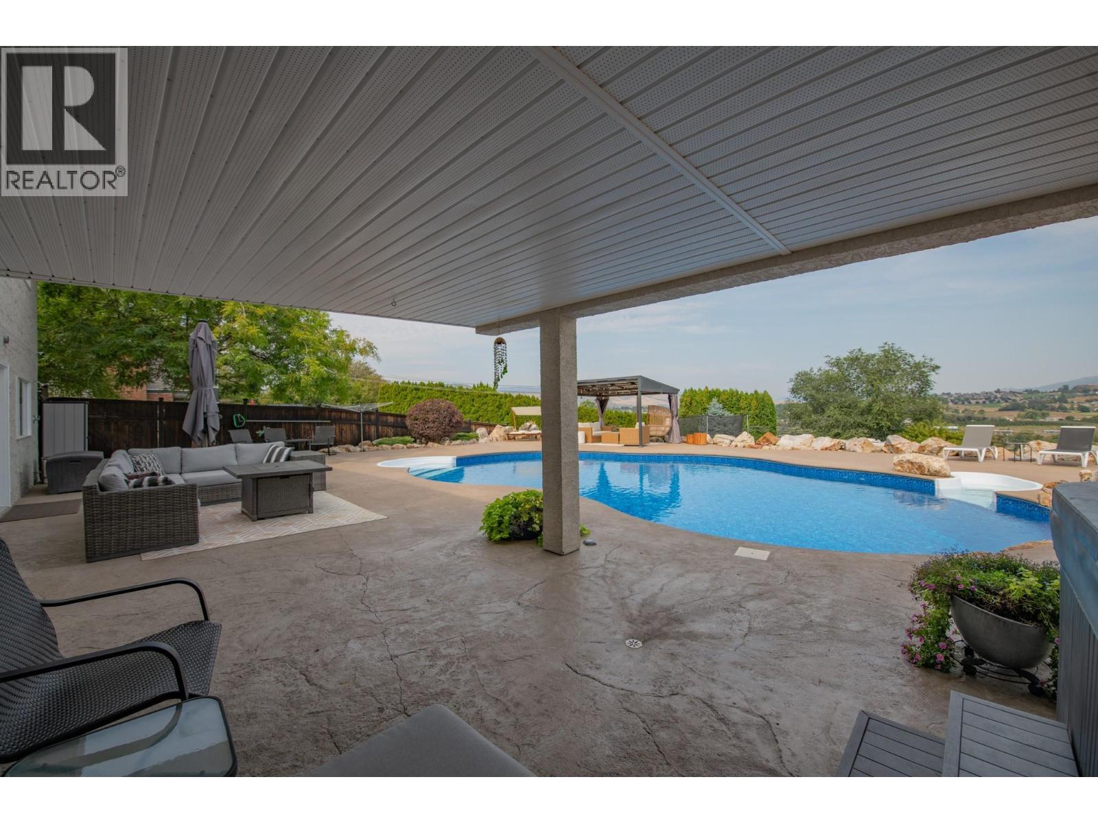 161 Cranberry Lane, Vernon, BC - Outdoor With In Ground Pool With Deck Patio Veranda With View