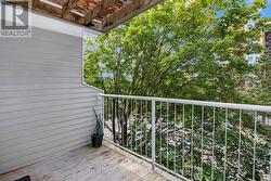 Balcony facing green space -