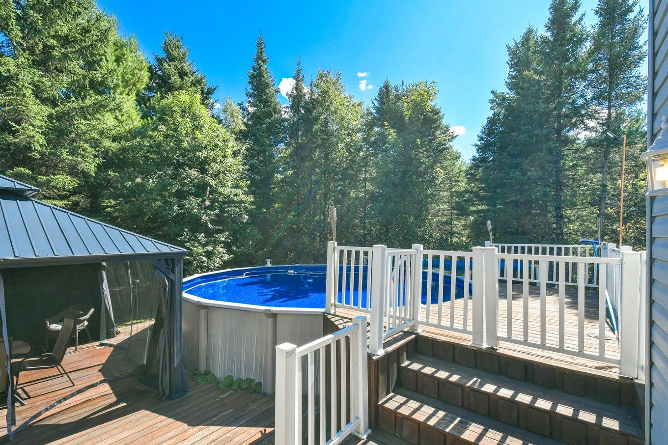 Pool - 465 Rue Des Lilas, Sainte-Adèle, QC - Outdoor With Above Ground Pool