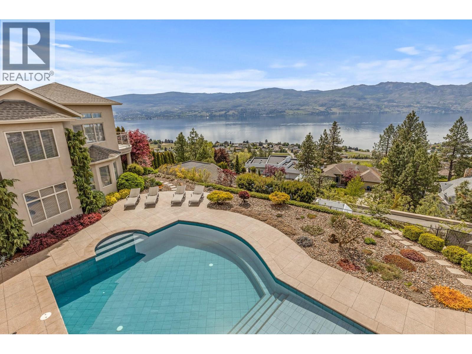 1284 Timothy Place, West Kelowna, BC - Outdoor With Body Of Water With In Ground Pool With View
