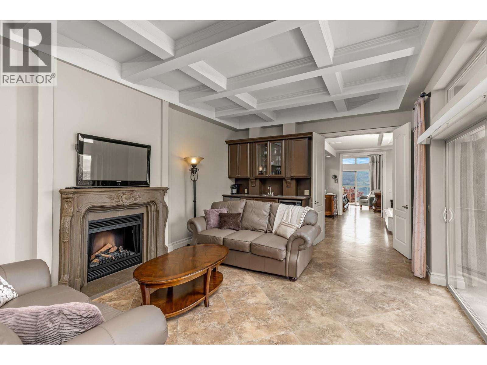1284 Timothy Place, West Kelowna, BC - Indoor Photo Showing Living Room With Fireplace