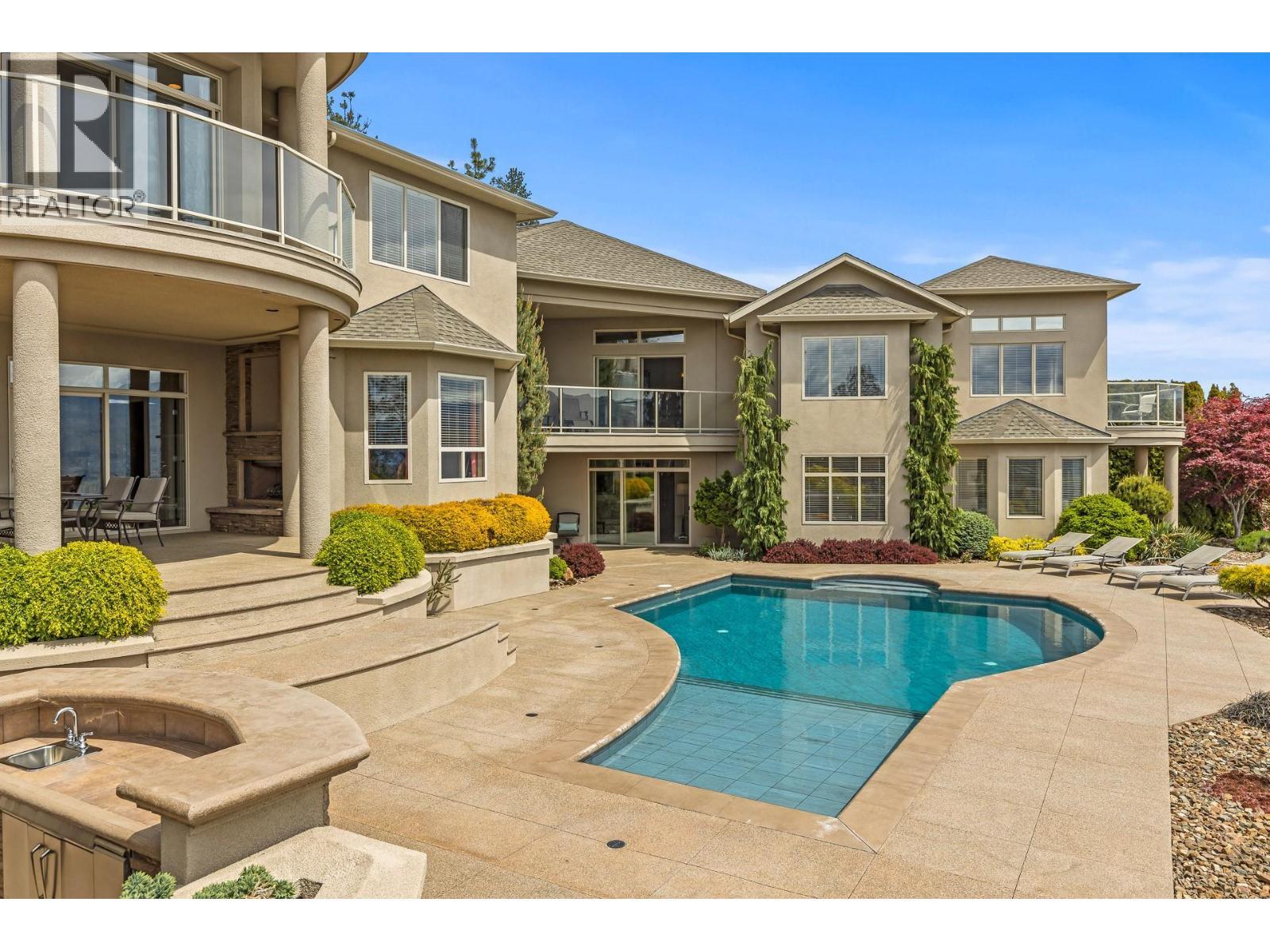 1284 Timothy Place, West Kelowna, BC - Outdoor With In Ground Pool With Balcony