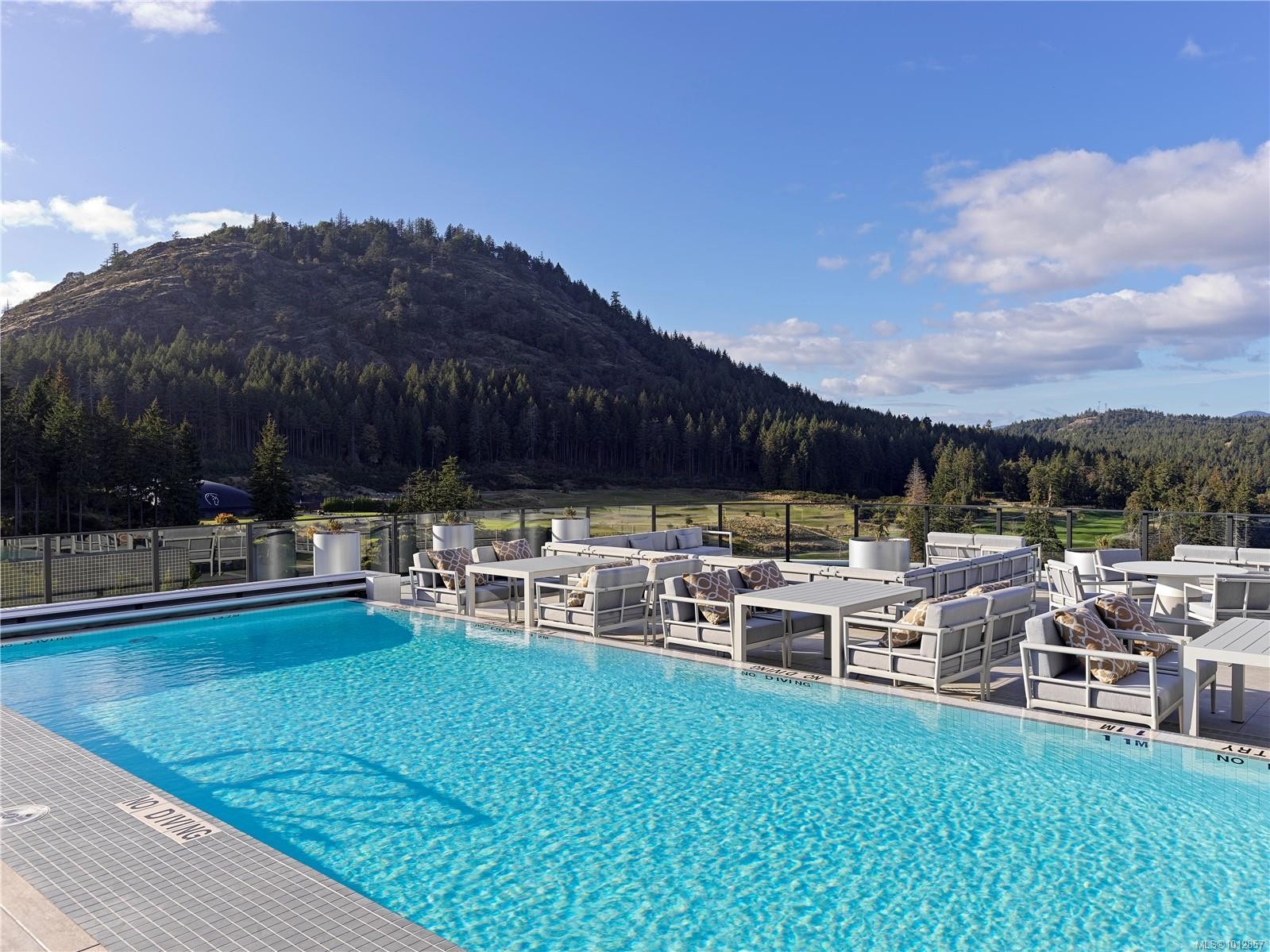 #1610-2000 Hannington Rd, Langford, BC - Outdoor With In Ground Pool With View