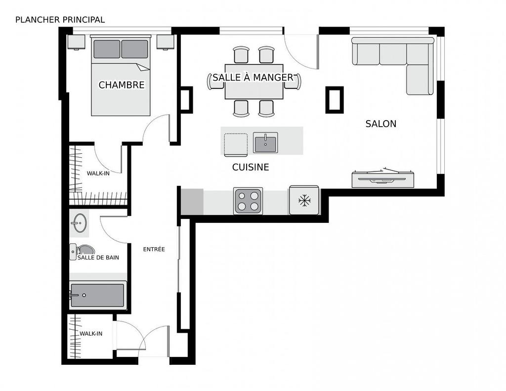 Plan (croquis) - 412-2060 Rue Peel, Montréal (Ville-Marie), QC - Other