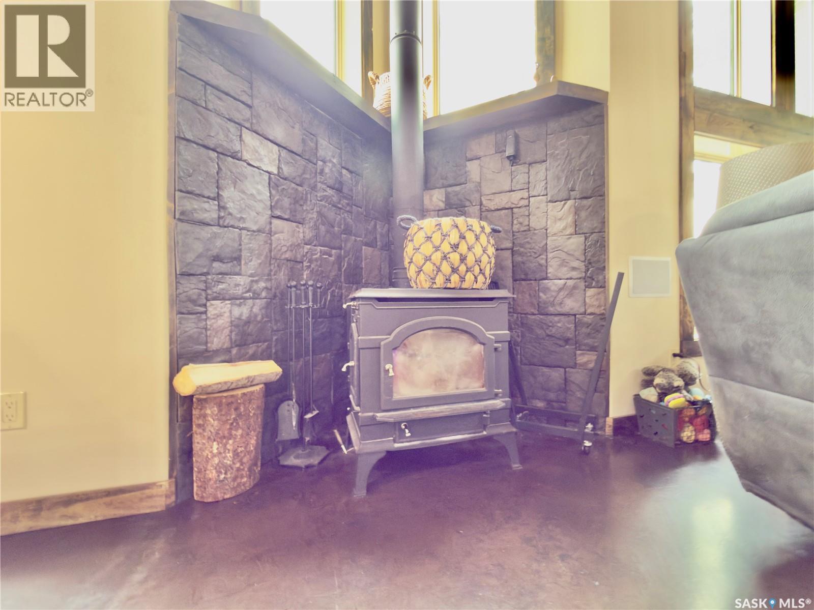 Fillon Lake Waterfront Acreage, Canwood Rm No. 494, SK - Indoor Photo Showing Other Room With Fireplace