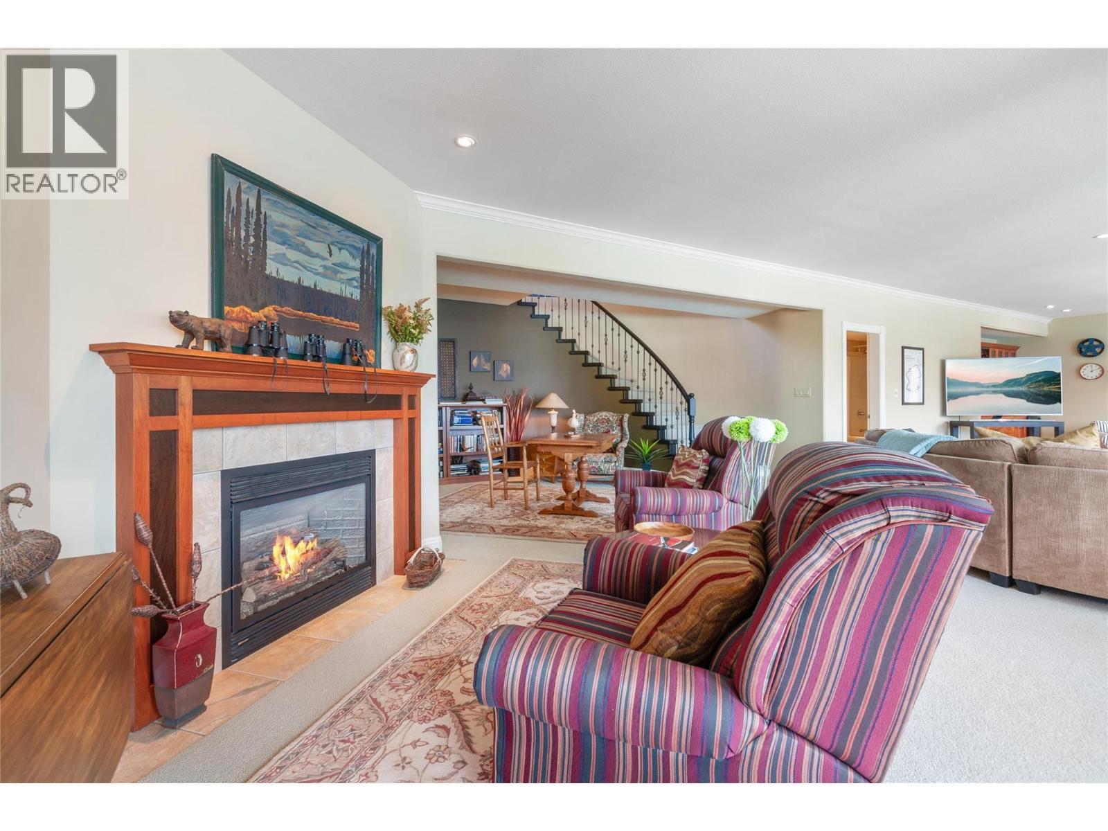 153 Apple Road, Okanagan Falls, BC - Indoor Photo Showing Living Room With Fireplace