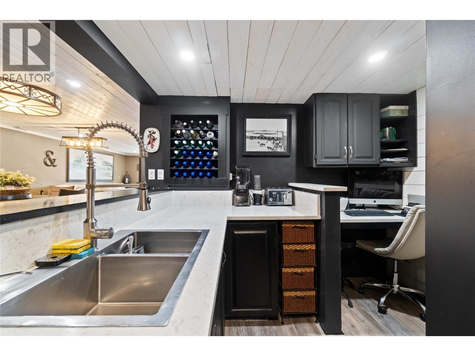 2449 Waverly Place, Blind Bay, BC - Indoor Photo Showing Kitchen With Double Sink