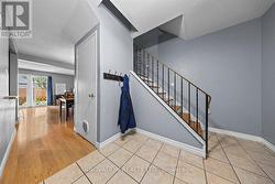 Tiled entry for easy maintenance -