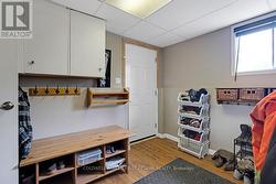 Lower level mudroom with door to garage -