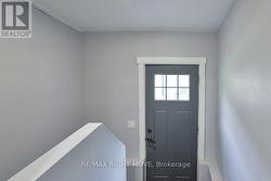 Back door entry off of the kitchen. -