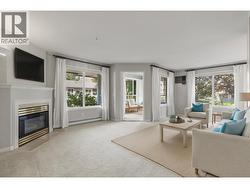 Living room virtually staged -